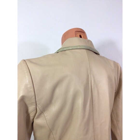Margaret Godfrey Leather Jacket Blazer Womens 6 - Picture 4 of 8